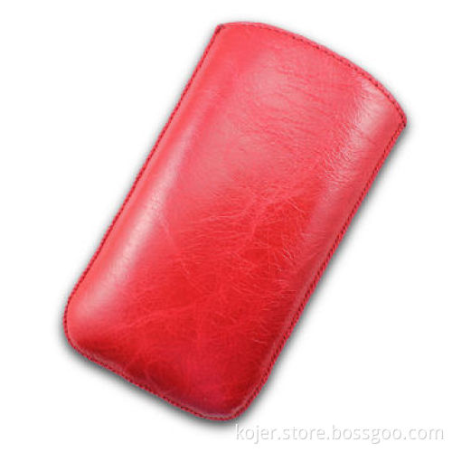 PU Leather Case for Apple's iPhone 4, with Attractive Color and Retractable Pull-tab